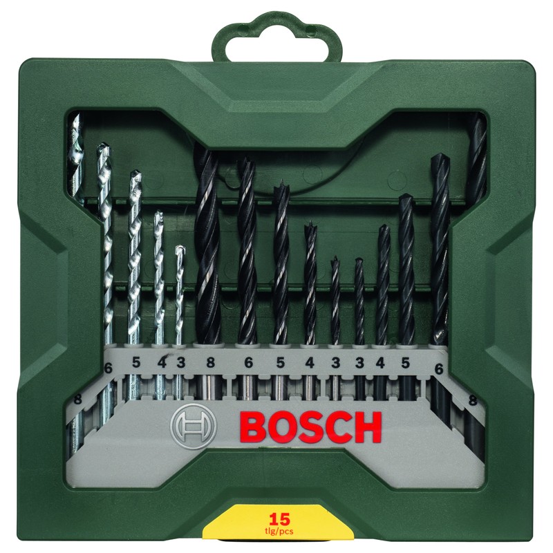 Bosch Accessories Bosch 15-Piece Mini X-Line Twist Drill Mixed Set