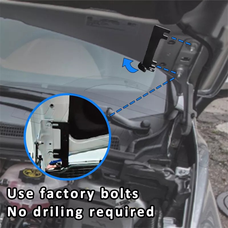 WEISEN Hood LED Light Pod Mounting Brackets For Chevy Silverado