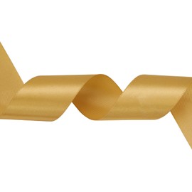 Baocuan 1-1/2 inch Champagne Gold Satin Ribbon 50 Yards Solid Fabric Ribbons Roll for Wedding Invitations, Bridal Bouquets, Sewing, Party Decorations, Gift Wrapping and More