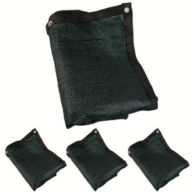 ATE Pro. USA - 10' x 10' Green Mesh Privacy Tarp - Heavy Duty Commercial Fence Netting, 180 GSM 95% Privacy, Privacy Screen Windscreen Cover Netting Mesh - (4 Pack)