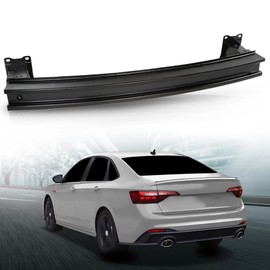 LQI Rear Bumper Reinforcement Impact Bar Compatible with Volkswagen Jetta 2019-2023 Black 17A807305E, VW1106136