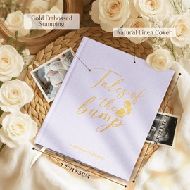 Lanpn My Pregnancy Journal Memory Book for First Time Mom, 156 Page Pregnant Announcement Must Have Planner Scrapbook, Mom to Be Keepsake Gift Pregnancy Tracking Diary for Expecting New Parent Purple