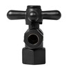 Westbrass D103BX-2-62 1/4-Turn Cross Handle Angle Stop Shut Off Valve,