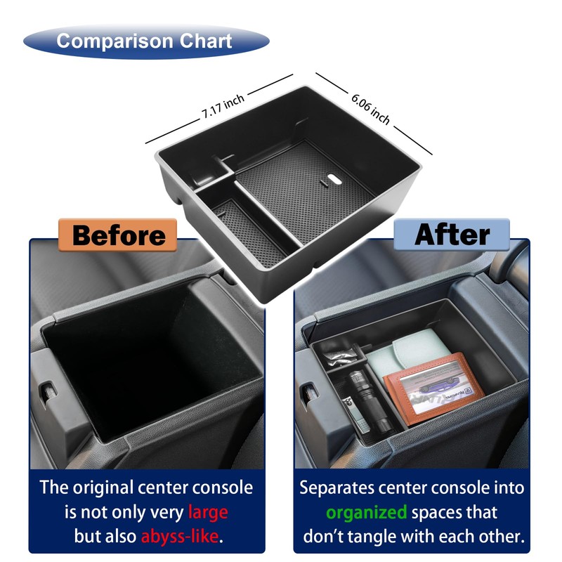 RUNROAD Center Console Organizer Compatible with GMC Acadia 2017-2023 Accessories,