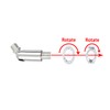 KLOSM Threaded Extension Rod with Sloped Ceiling Adapter Kits for