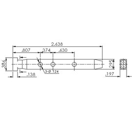 Set of 4 pcs Window Sash Balance Pivot Bars 6998