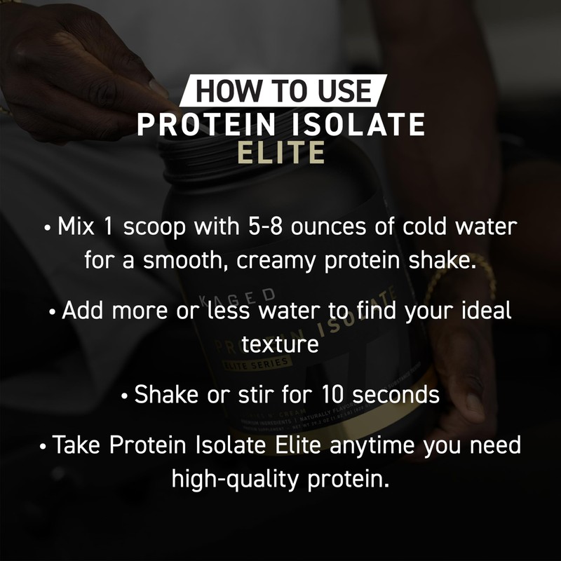 Kaged Whey Protein Isolate Elite Powder | Vanilla | Whey,
