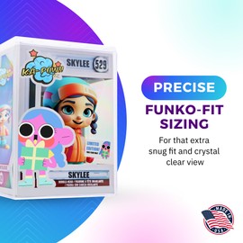 8 Crystal Clear Hard Plastic Funko Pop Protectors, Stackable Display Cases for Collectibles, Clear Gift Box for Party Favors, Made in USA by Gary Plastic Packaging