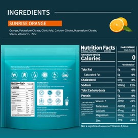 OZENKE Electrolytes Powder Packets, 30 Sticks Hydration Packets Sugar Free, Electrolyte Drink Mix Portable Electrolyte Packets for Rapid Hydration, 0 Sugar & 0 Calorie, Orange Flavor