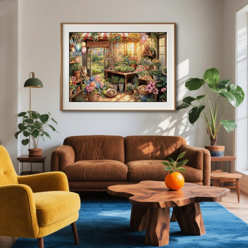 CREAFOMIFE 1000 Piece Jigsaw Puzzle for Adults Flower House