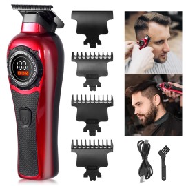 Solimpia HT-6105 Solimpia Professional Cordless Electric Hair Clippers Rechargeable Men Hair Trimmer Home Barber Cutting Toolcolor: Red, plug type: Type-C