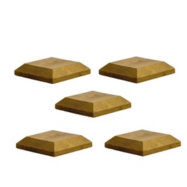 Timber Fence Post Cap for | 3x3" 75x75mm | Green | Square Posts | Pack of 5