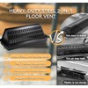 4x12 Floor Register and Vent Deflector Combo, Solid Steel 2-in-1