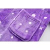 ECGK Soft Hooded Rainbow Bathrobe Sleepwear for Girls Purple Star