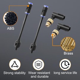 2PCS Suspension Elbow Air Strut Repair Kits with Hoses Compatible with Dodge Ram 1500 Grand Cherokee 2011-2020 Replace 68084809AA