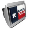 Native Texan Flag Brushed Metal Hitch Cover