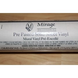 Mirage Sealed Roll Pre Pasted Solid Sheet Vinyl Mirage Wallcovering 56 SqFt Rose Floral