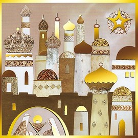 Christmas Cards - Bethlehem - 16 Foiled Cards 8 Each Of 2 Designs