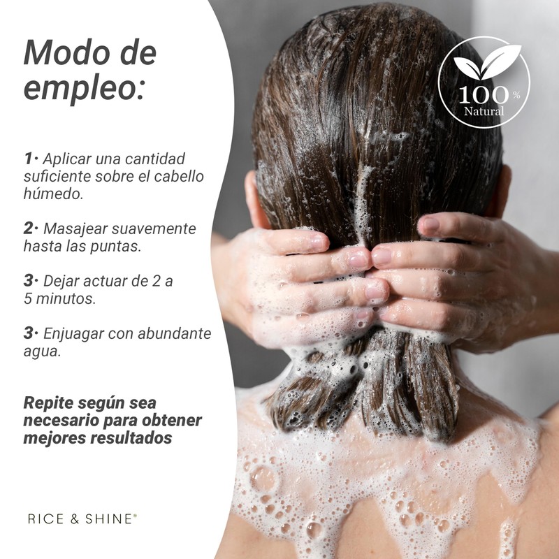 Shampoo Sin Sulfatos y Parabenos Natural | Enriquecido con Aceite
