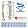 Pack of 5 Stainless Steel Turnbuckles with Two Hooks Rust-Proof
