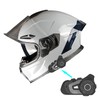 1Storm Motorcycle Full Face Helmet Dual Lens/Sun Visor Cement Grey