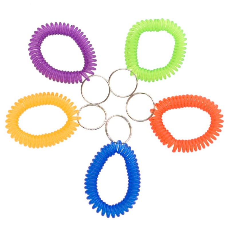 Aspire Bracelet Wrist Coil Stretchy Key Holder Color Included, Set