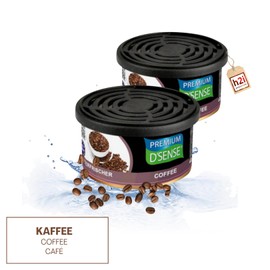 h2i Premium Coffee Fragrance Tin (Pack of 2), Car Air Freshener and Fragrance Dispenser for Camping, Office and Home, 60 Days Fresh Fragrance with Volume Regulation, Fits in Drink Holder, Includes h2i