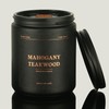 Mahogany Teakwood Wood Wick Candle for Men, Intense Scented Masculine