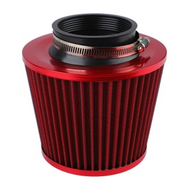 Car Air Filter High Flow Powerful Filtration 16 Radial Shaped Bracket Air Intake Filter for Vehicle Red