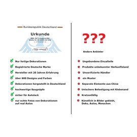 Autoschmuck Organza M + Hearts Wedding Car Decoration, Rose Decoration, Bride and Groom, Decorative Rattan Garland