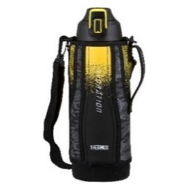 Thermos Vacuum Insulated Sports Bottle with Pouch - Black 1.5L