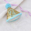 Toyvian 2nd Birthday Hat Glitter Cone Hat Adjustable Tiara Headbands