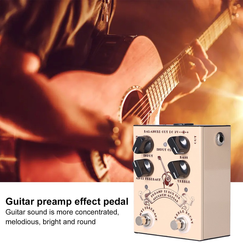 Guitar Preamp Effect Analog Stompbox Pedal Knob Control Audio Accessories