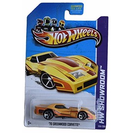 Hot Wheels '76 Greenwood Corvette Car, 1:64 Scale Die-Cast, Kid, Unisex, 3 Inches