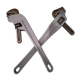 Professional EZ Travel Collection 18" Adjustable Aluminum Pipe Wrench Set (90 Degree and 45 Degree)