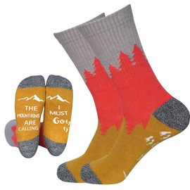 ANOTION Funny Hiking Socks for Men & Women - Moisture Wicking Lightweight Compression Socks,Women Hiking Socks Summer (US, Alpha, Medium, Regular, Regular, Pink)