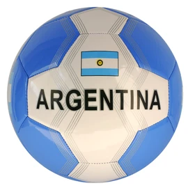 Football Argentina with Silver Flag Size 5 Colour White/Light Blue
