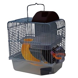 SEVENPET Jaula Casa Hámster Bebedero Comedero Rueda 23x17x33cm