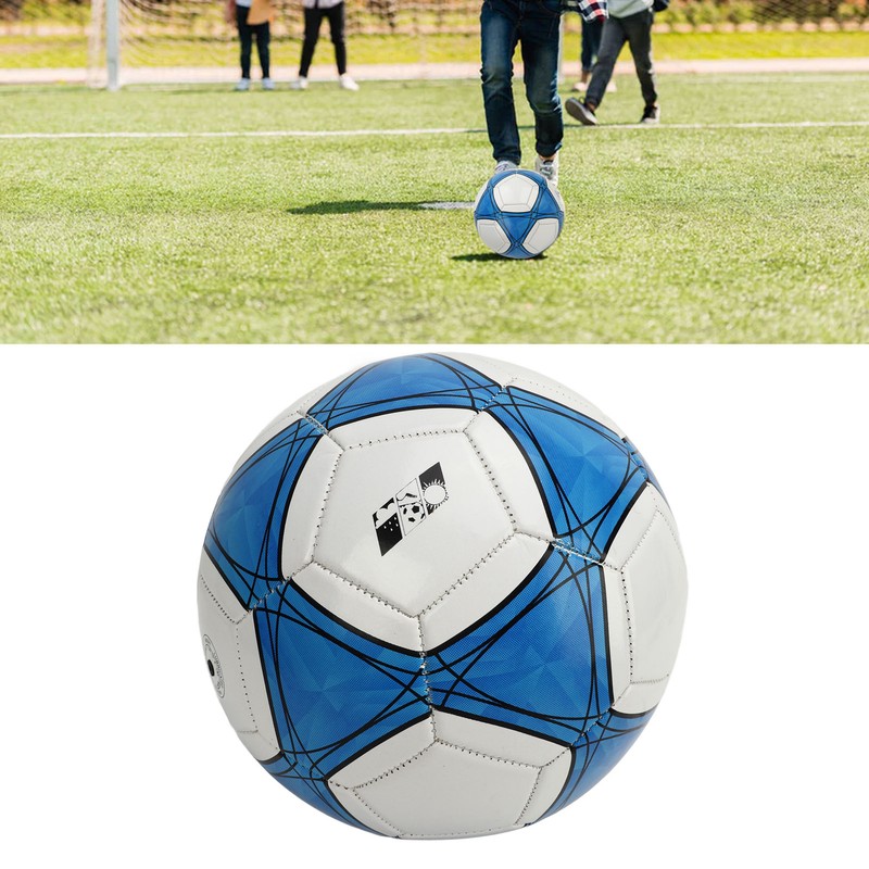 Soccer Ball Blue and White Color Thicked Size 5 Children