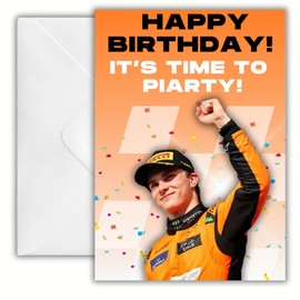 Oscar Piastri Birthday Card - F1 Racing Driver Design - F1 Birthday Card For Her/Him
