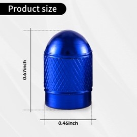 GaRhomxy Car Tire Valve Stem Caps, 4 PCS Universal Aluminum Alloy Tire Trim Accessories Dust Tire Covers for Cars, SUVs, Trucks, and Motorcycles(Blue)