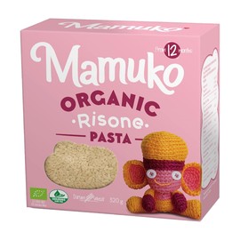 Mamuko RISONE Organic Pasta for 12+ Months Toddlers - Durum Wheat Pasta Free from Dairy, Artificial Sweeteners & Added Sugar - Non-GMO Pasta for Quick & Easy Meals for Kids -12 Servings - 320g/11.3oz.