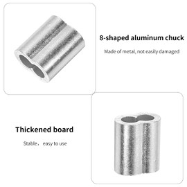 100 pieces aluminium sleeves, 4 mm aluminium clamp press clamps, aluminium wire rope clamps, aluminium double sleeves rope clamp, crimping loop for 4 mm wire rope, cable, steel cable