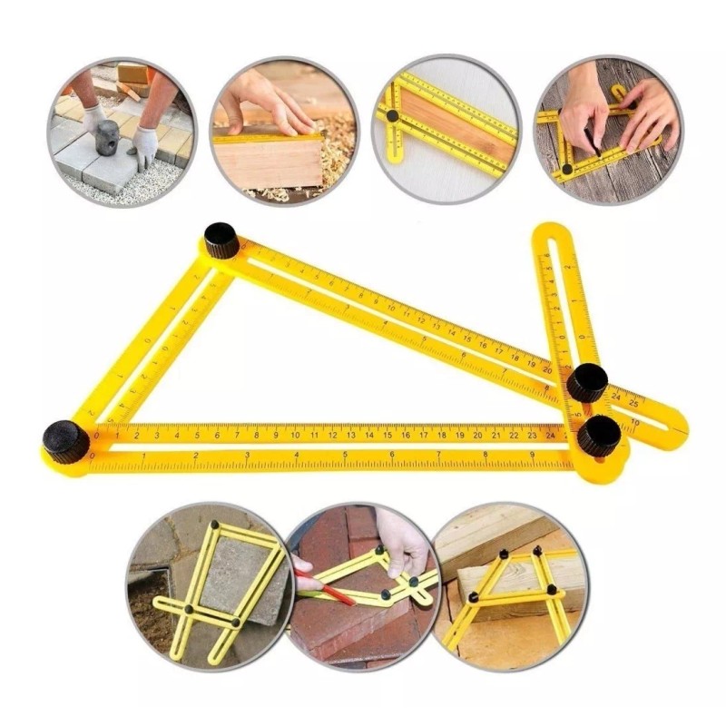 TechMel Regla Multi Angulos Para Construccion Con Auto Nivelador
