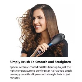 Simply Straight New in Box Simply Straight Ceramic Hair Straightening Brush Black/Pink