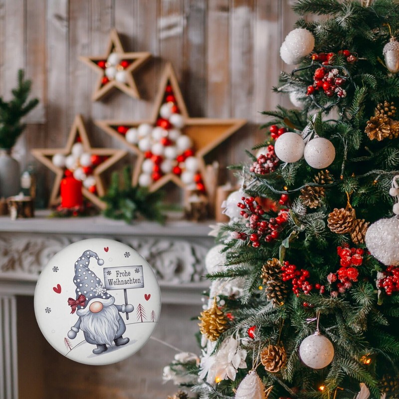 Cute Christmas Gnome with Sign Magnet – Merry Christmas Winter