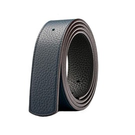 Vatee's Reversible Genuine Leather Belt for Men/Women Replacement Strap without Buckle 32 mm/38 mm Wide, 001:Black Blue