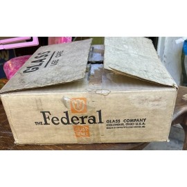 Vintage Federal Glass Co Amber Pebbled Ashtray 3 3/4"