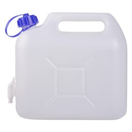 Jerrycanshop - Plastic Canister 5 L with Tap - Canister for Water and Food - Water Canister - 5 Litres - Plastic (HDPE) - BPA Free - Natural