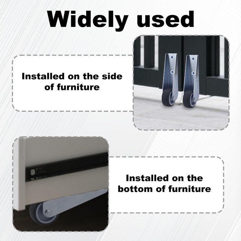 BOXOB 2 x Replacement Gate Wheels, Iron and Rubber, Directional